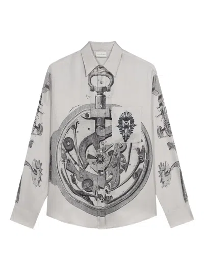 Pierre-louis Mascia Pocket-detail Clockwork Shirt In White
