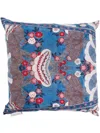 Pierre-louis Mascia Primula Cushion (40cm X 40cm) In Blue