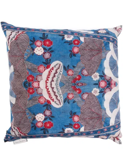 Pierre-louis Mascia Primula Cushion (40cm X 40cm) In Blue
