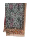 Pierre-louis Mascia Pierre Louis Mascia Printed Cashmere Scarf In Gray