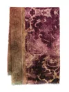 Pierre-louis Mascia Pierre Louis Mascia Printed Cashmere Scarf In Burgundy