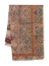 Pierre-louis Mascia Printed Cashmere Scarf In Multi