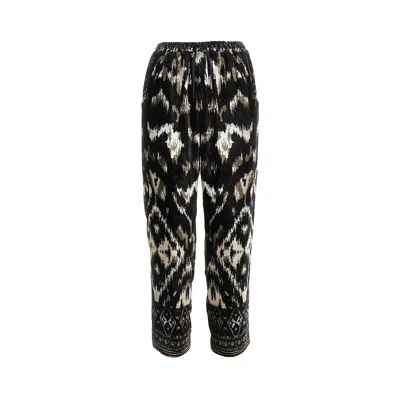 Pierre-louis Mascia Printed Chenille Tapered Pants In Multi