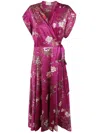 Pierre-louis Mascia Pierre Louis Mascia Printed Silk Long Dress In Multi