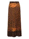 Pierre-louis Mascia Printed Pleated Skirt In Multi