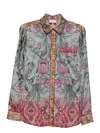 Pierre-louis Mascia Pierre Louis Mascia Printed Silk Shirt In Multi