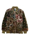 Pierre-louis Mascia Printed Silk Blend Bomber Jacket In Sand