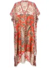Pierre-louis Mascia Pierre Louis Mascia Printed Silk Kaftan In Multi