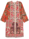 Pierre-louis Mascia Pierre Louis Mascia Printed Silk Kimono In Red