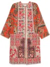 Pierre-louis Mascia Pierre Louis Mascia Printed Silk Kimono In Red