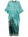 Pierre-louis Mascia Pierre Louis Mascia Printed Silk Long Dress