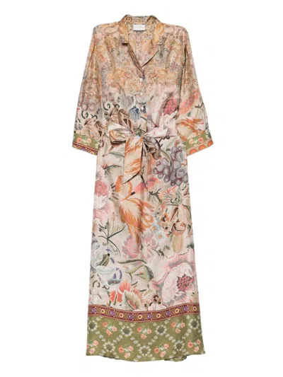 PIERRE-LOUIS MASCIA PIERRE-LOUIS MASCIA PRINTED SILK LONG DRESS