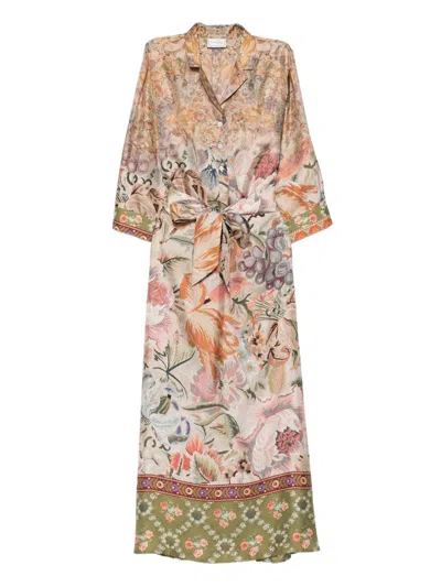 PIERRE-LOUIS MASCIA PIERRE LOUIS MASCIA PRINTED SILK LONG DRESS