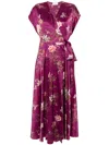 PIERRE-LOUIS MASCIA PRINTED SILK LONG DRESS