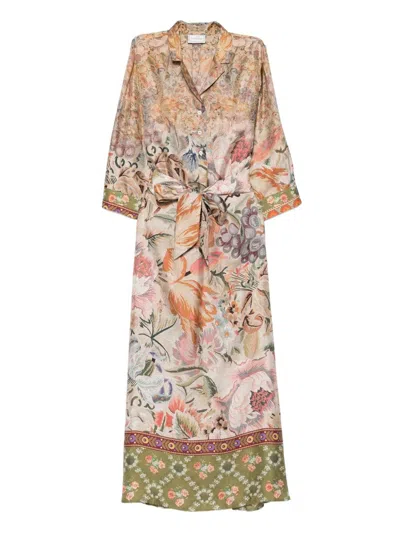 PIERRE-LOUIS MASCIA PIERRE LOUIS MASCIA PRINTED SILK LONG DRESS
