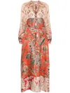 Pierre-louis Mascia Pierre Louis Mascia Printed Silk Maxi Dress