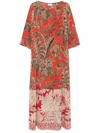 Pierre-louis Mascia Pierre Louis Mascia Printed Silk Maxi Dress In Red