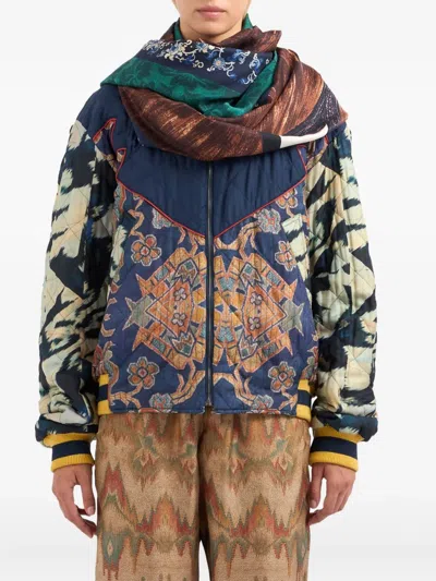 Pierre-louis Mascia Printed Silk Scarf In Multi