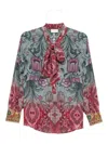 Pierre-louis Mascia Pierre Louis Mascia Printed Silk Shirt In Multi