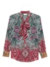 Pierre-louis Mascia Pierre Louis Mascia Printed Silk Shirt In Multi