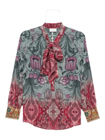 Pierre-louis Mascia Pierre Louis Mascia Printed Silk Shirt