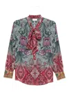 Pierre-louis Mascia Pierre Louis Mascia Printed Silk Shirt In Multi