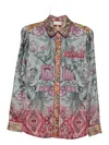 Pierre-louis Mascia Pierre Louis Mascia Printed Silk Shirt In Multi