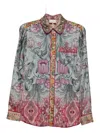 Pierre-louis Mascia Pierre Louis Mascia Printed Silk Shirt In Multi