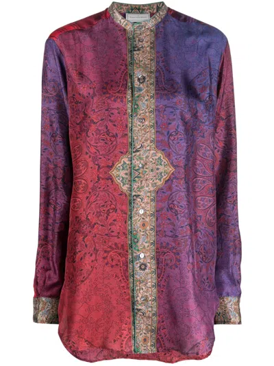 PIERRE-LOUIS MASCIA PRINTED SILK SHIRT