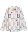 Pierre-louis Mascia Aloegotss Multicolor Blue Shirt In White