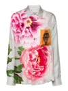 Pierre-louis Mascia Printed Silk Shirt In Blanco