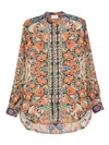 Pierre-louis Mascia Pierre Louis Mascia Printed Silk Shirt In Multi