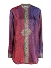Pierre-louis Mascia Pierre Louis Mascia Printed Silk Shirt In Multi