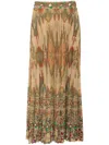 Pierre-louis Mascia Pierre Louis Mascia Printed Silk Skirt In Beige