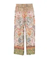 Pierre-louis Mascia Pierre Louis Mascia Printed Silk Trousers In Brown