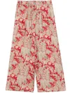 Pierre-louis Mascia Pierre Louis Mascia Printed Silk Trousers In Red