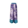 Pierre-louis Mascia Printed Silk Wide-leg Pants In Purple