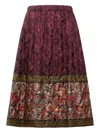 Pierre-louis Mascia Quilted Paisley-print Skirt In Red