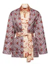 Pierre-louis Mascia Quilted Patterned Coat In Multi
