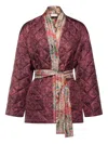 Pierre-louis Mascia Quilted Patterned Coat In Multi