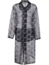 Pierre-louis Mascia Kobes Organza Blue Duster Coat