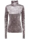 Pierre-louis Mascia "ranat" Turtleneck Top Clothing In Gold