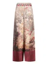 PIERRE-LOUIS MASCIA RED-BEIGE PRINT TROUSERS