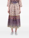 Pierre-louis Mascia Salato Pleated Floral-print Skirt In Multi