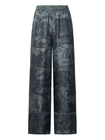 Pierre-louis Mascia Scenic-print Trousers In Multi