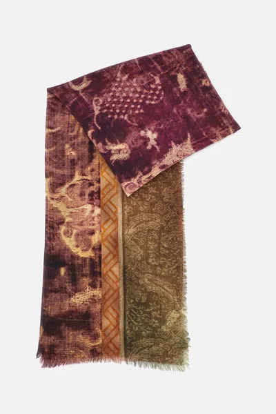 Pierre-louis Mascia Cashmere Printed Scarf In Brown