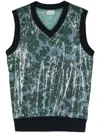 Pierre-louis Mascia Sequin-embellished Vest In Blue