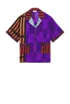 Pierre-louis Mascia Short Sleeve Shirt In Purple Multi
