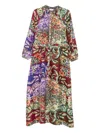 Pierre-louis Mascia Silk Button-front Maxi Dress In Multi