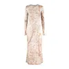 Pierre-louis Mascia Silk Dress With Delicate Floral Pattern Print